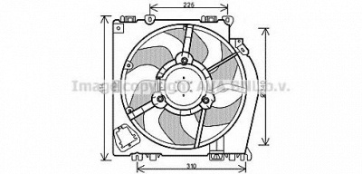 AVA QUALITY COOLING rt7542 -  Вентилятор, охлаждение двигателя